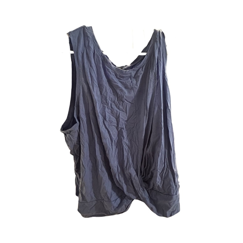 Blue Athletic Muscle Tee Crop Tank NWOT